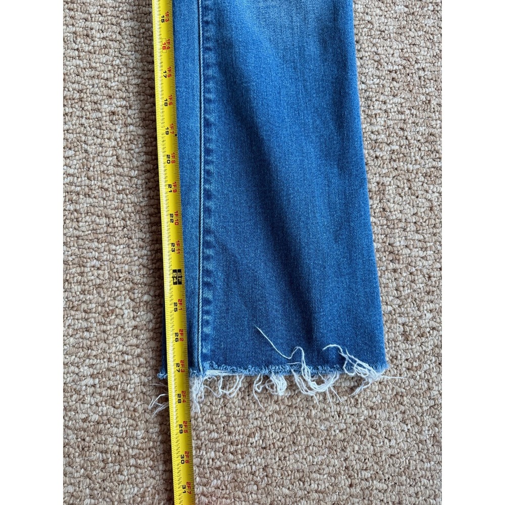 Mother 26 The Hustler Ankle Fray High Rise Bootcut Jeans Layover Wash - Picture 5 of 11